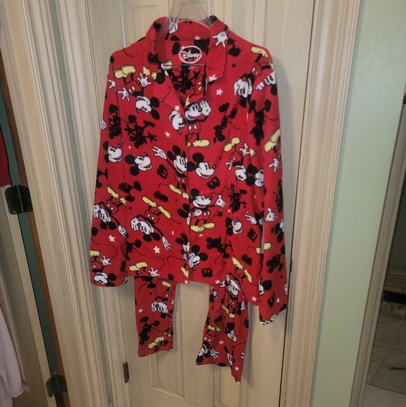 Womens plus sz 2X Disney Mickey Mouse Flannel Pajamas Set - Picture 6 of 6